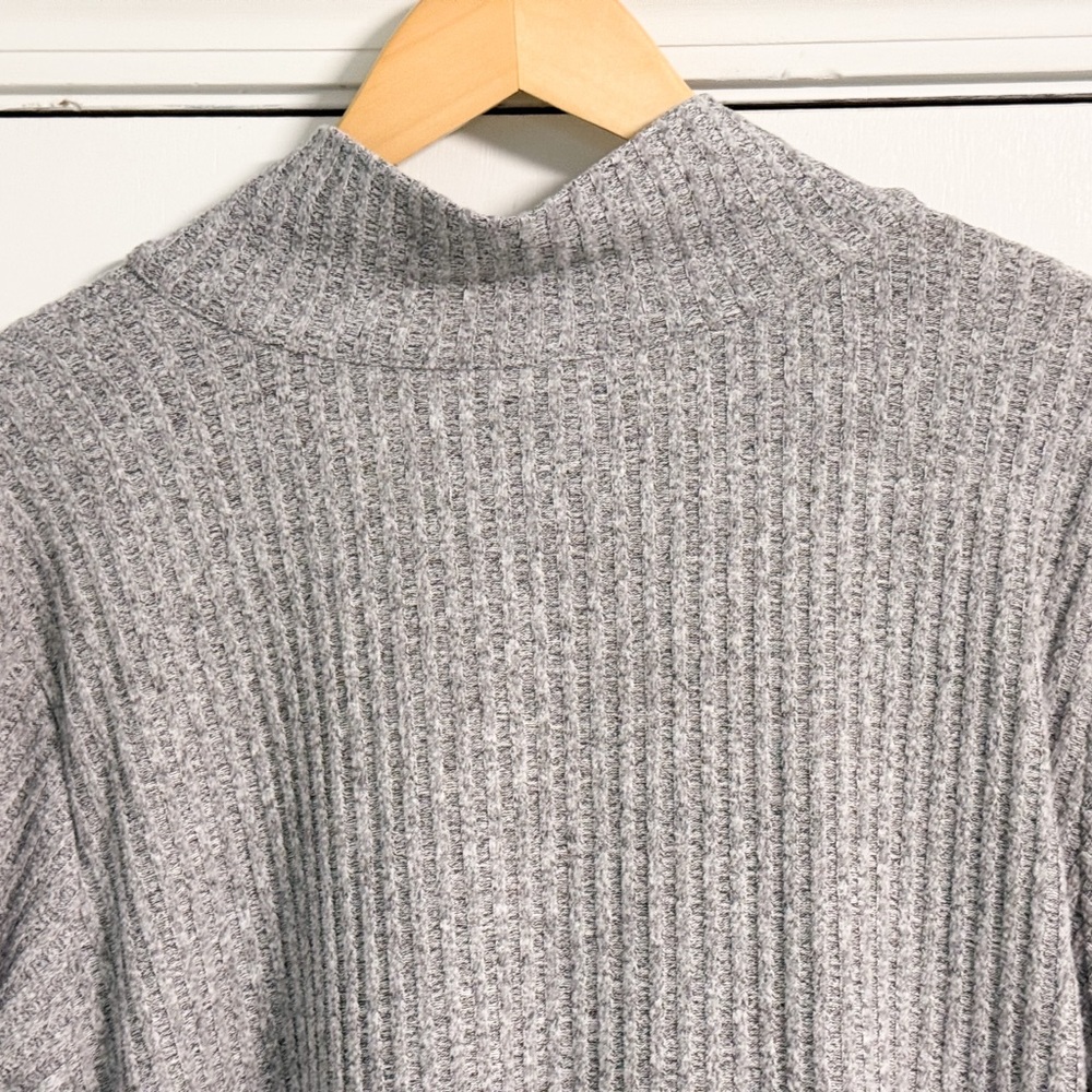 Torrid Ribbed Half Zip Sweater 5X Heather Gray Oversized Plus Pullover - Picture 11 of 15